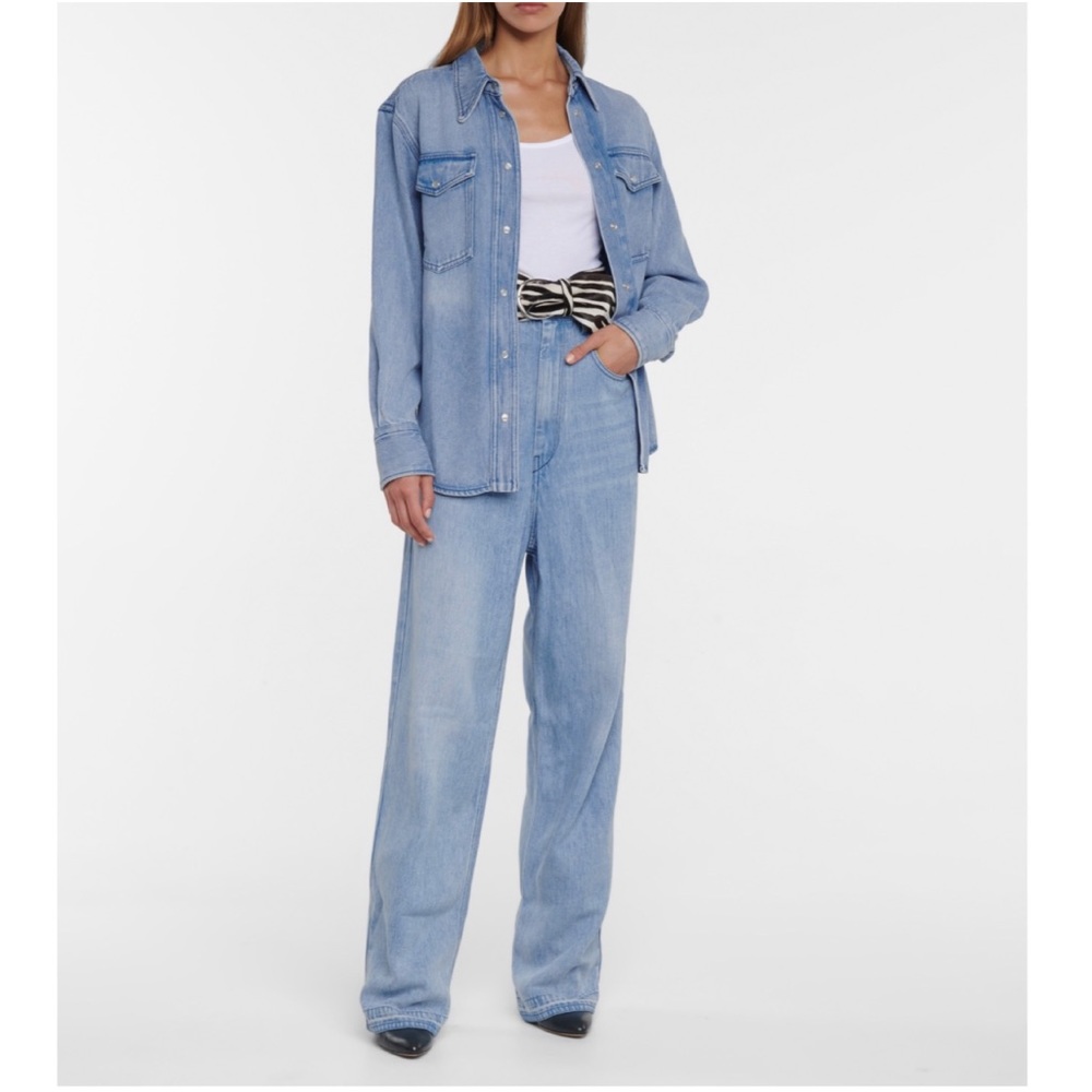 Isabel Marant Tilorsy High-Rise Lyocell-Denim Wide-Leg Jeans